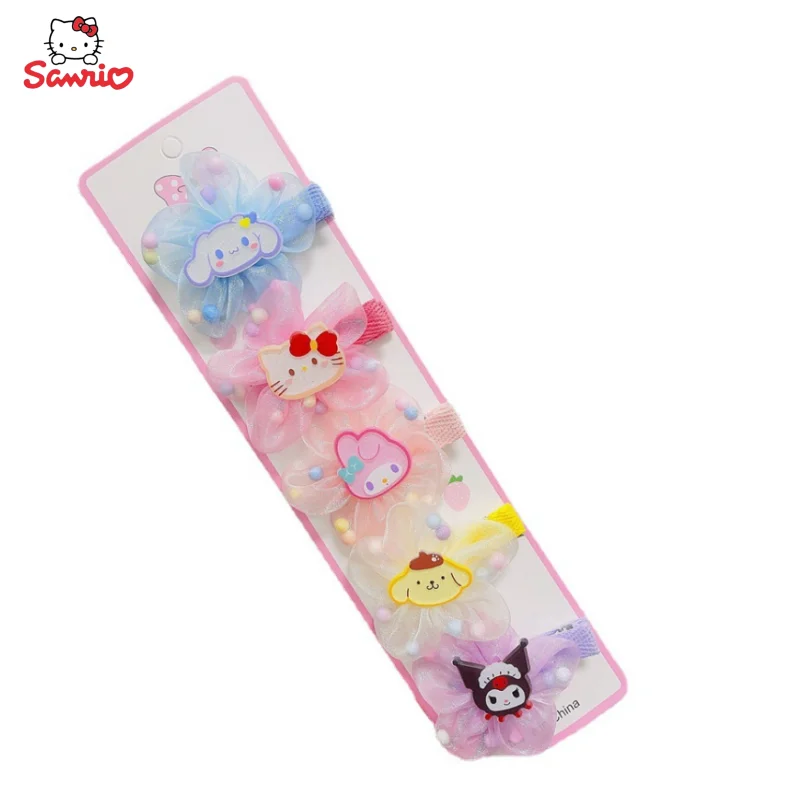 

Hello Kitty my Melody Cinnamoroll Kuromi Sanrio аниме периферийный kawaii милый мультяшный цветок аксессуары для волос подарок