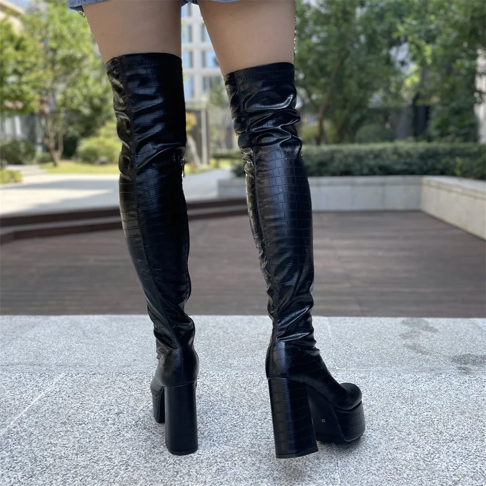 Женские обтягивающие Сапоги выше колена элегантные привлекательные эластичные