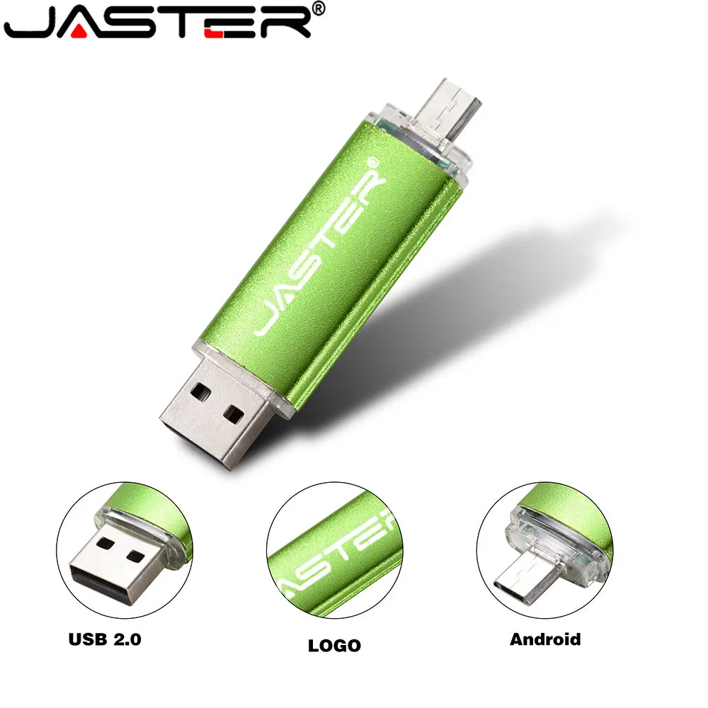 

JASTER Color OTG USB 2.0 Flash Drive 64GB TYPE-C U Disk 32GB 16GB pendrive 8GB Pen Drives 4GB Gifts Key Chain Memory Stick