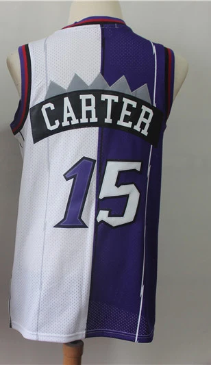 

Mens American Basketball Jerseys Clothes European Size Toronto Raptors Vince Carter #15 T Shirts Cotton Tops Cool Loose Clothes