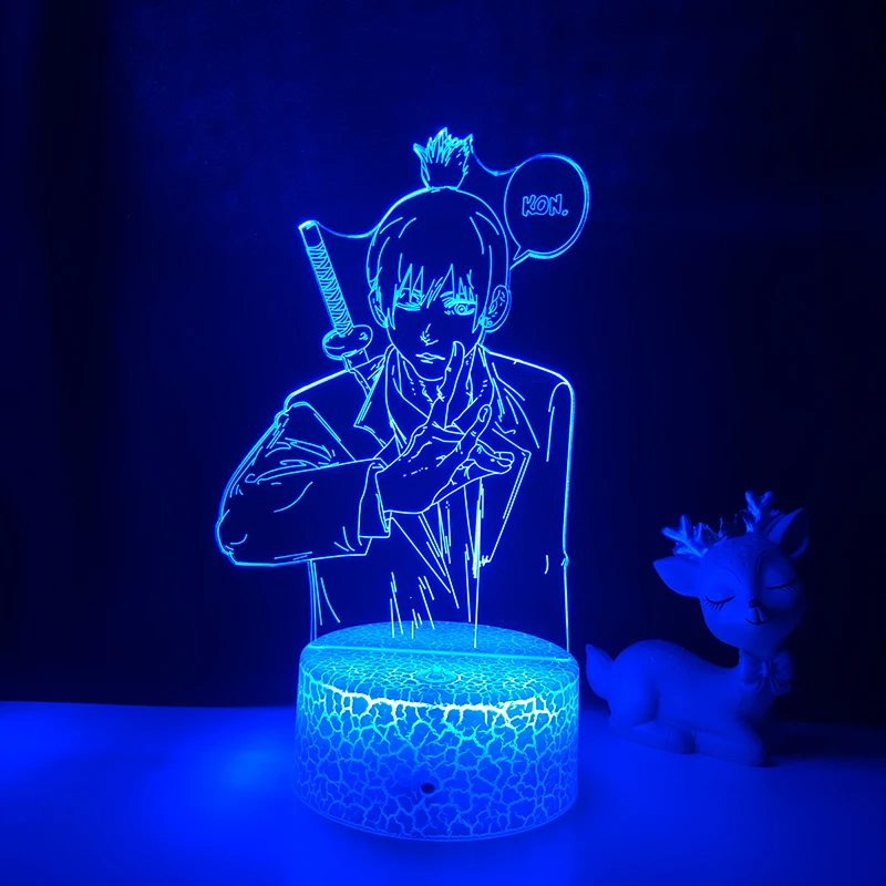 

Anime Chainsaw Man Aki Hayakawa 3d Led Night Lamp for Bedroom Decor Kids Birthday Gift Manga 3d Led Light Bedside Dropshipping