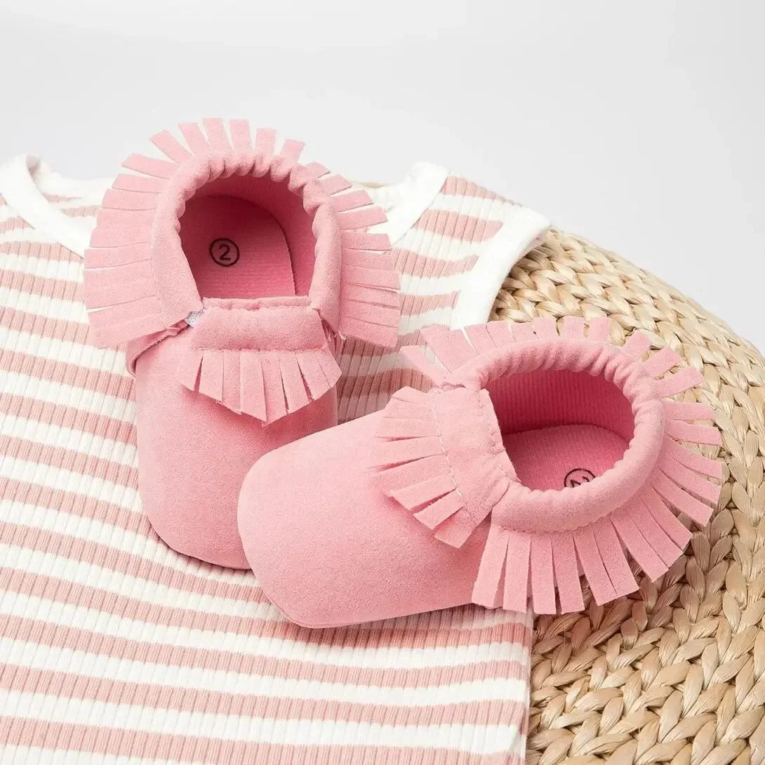 Туфли детские с кисточками х/б начесом