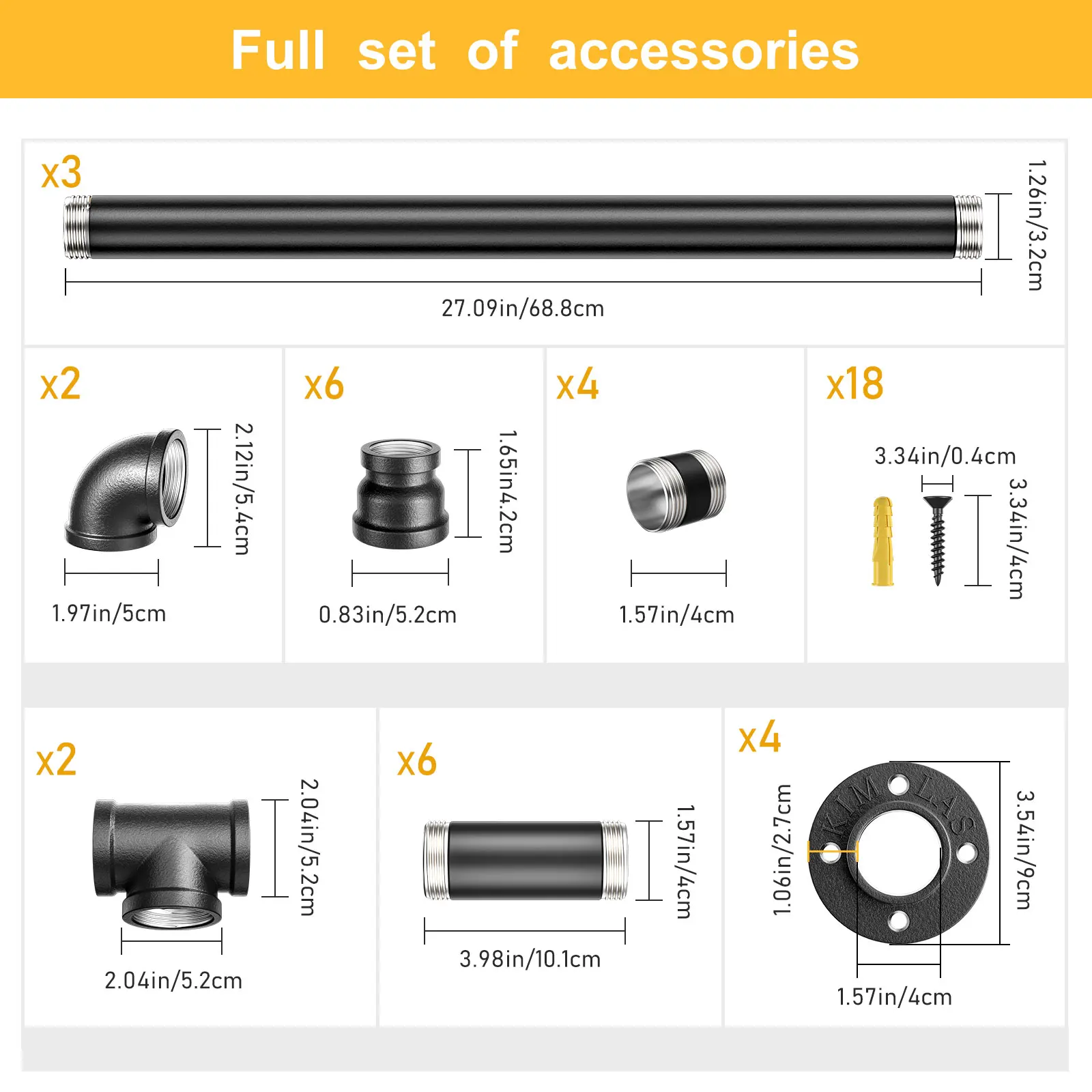 Перила для лестницы диаметром 3 2/4 см перила 1 5/2/3 м черные внутри и снаружи