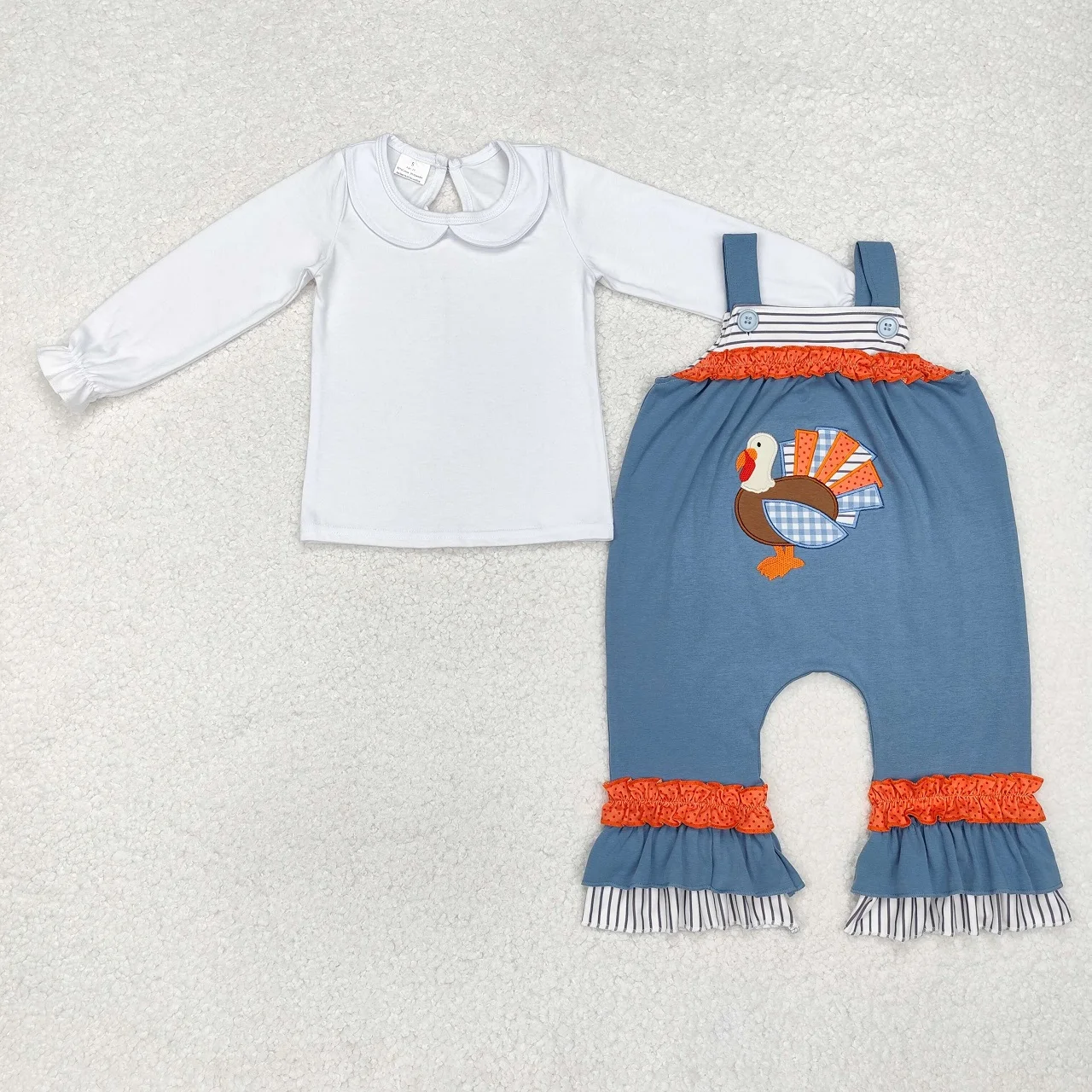 Оптовая продажа хлопковая рубашка с длинными рукавами для маленьких девочек