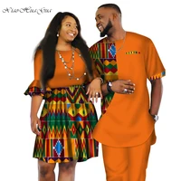 african couple clothes african dashiki print two piece set couple african clothing for lovers mens pants set women dress wyq80