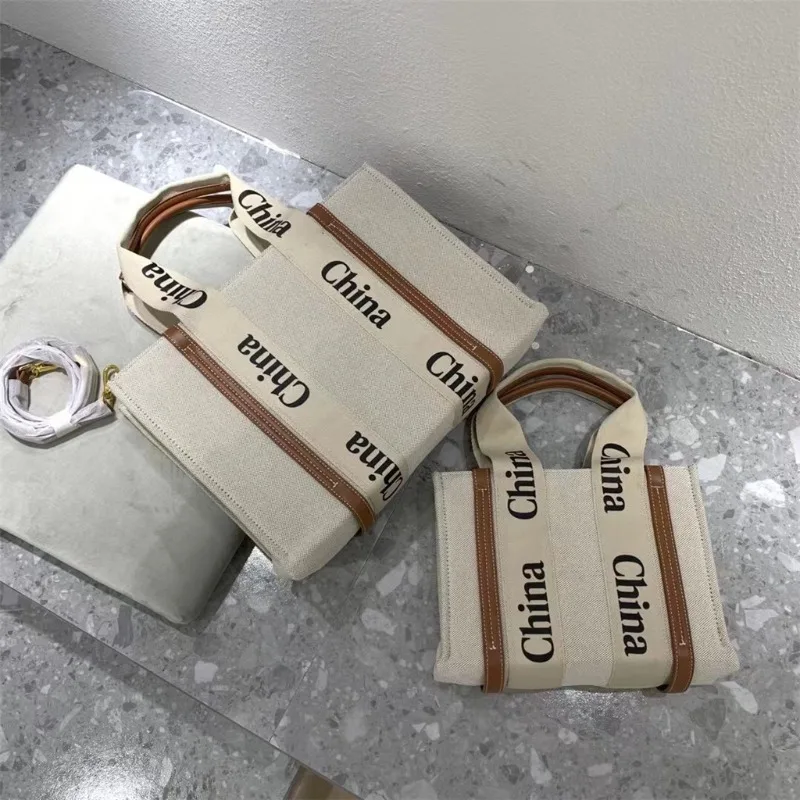 

Fashion Canvas Letter Handbag Crossbody Shoulder Large Capacity Tote Bag Armpit Bag Women Simple Clash Colour Design Bags