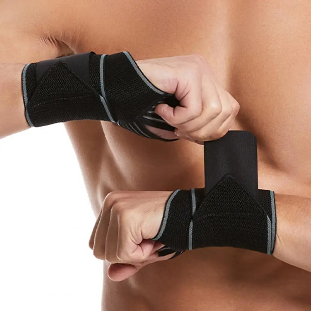 

Практичная Удобная защита запястья, поглощение пота, тяжелая атлетика, защита запястья, Эластичный Защитный бандаж