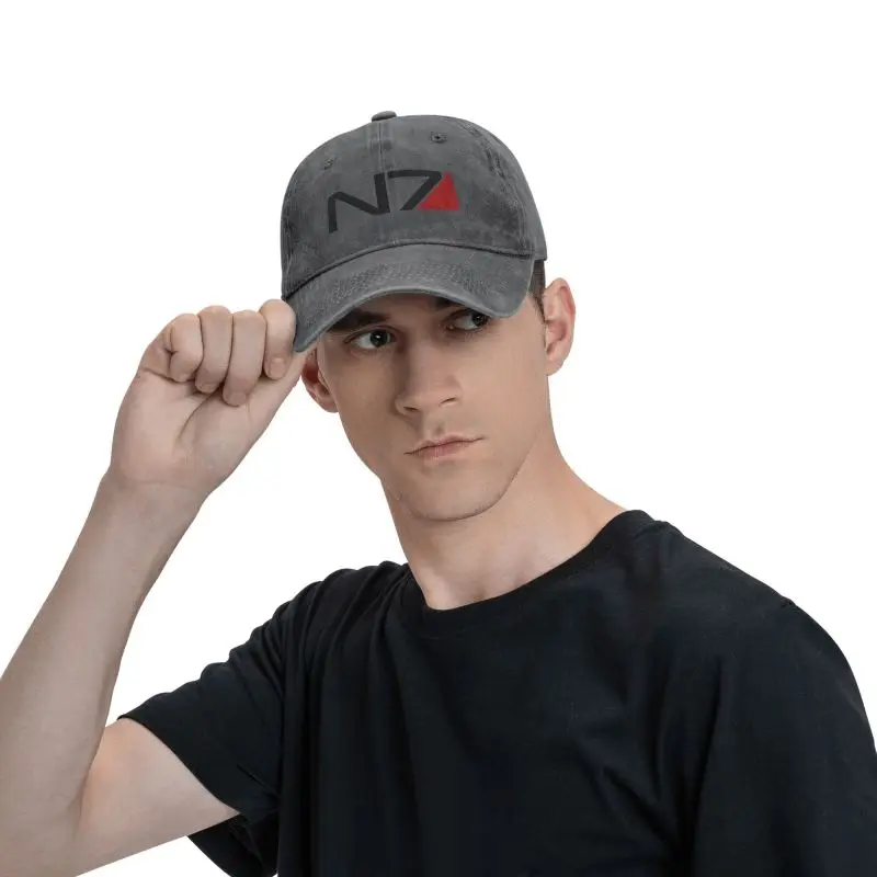 

Бейсболка N7 для мужчин и женщин, регулируемая хлопковая кепка в стиле панк с эффектом массы, спортивная