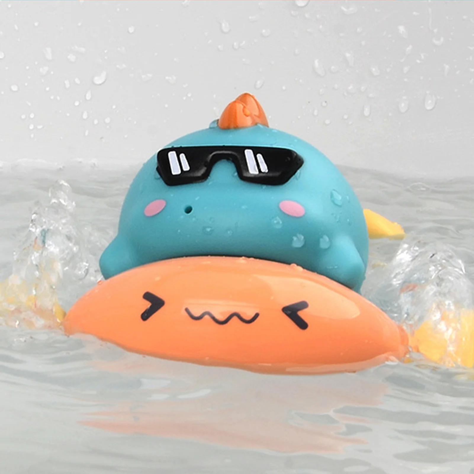 Children Bath Water Playing Toys Chain Clockwork Swim Cartoon Animal Dinosaur Hippo Panda Infant Baby Bathroom Water Toys