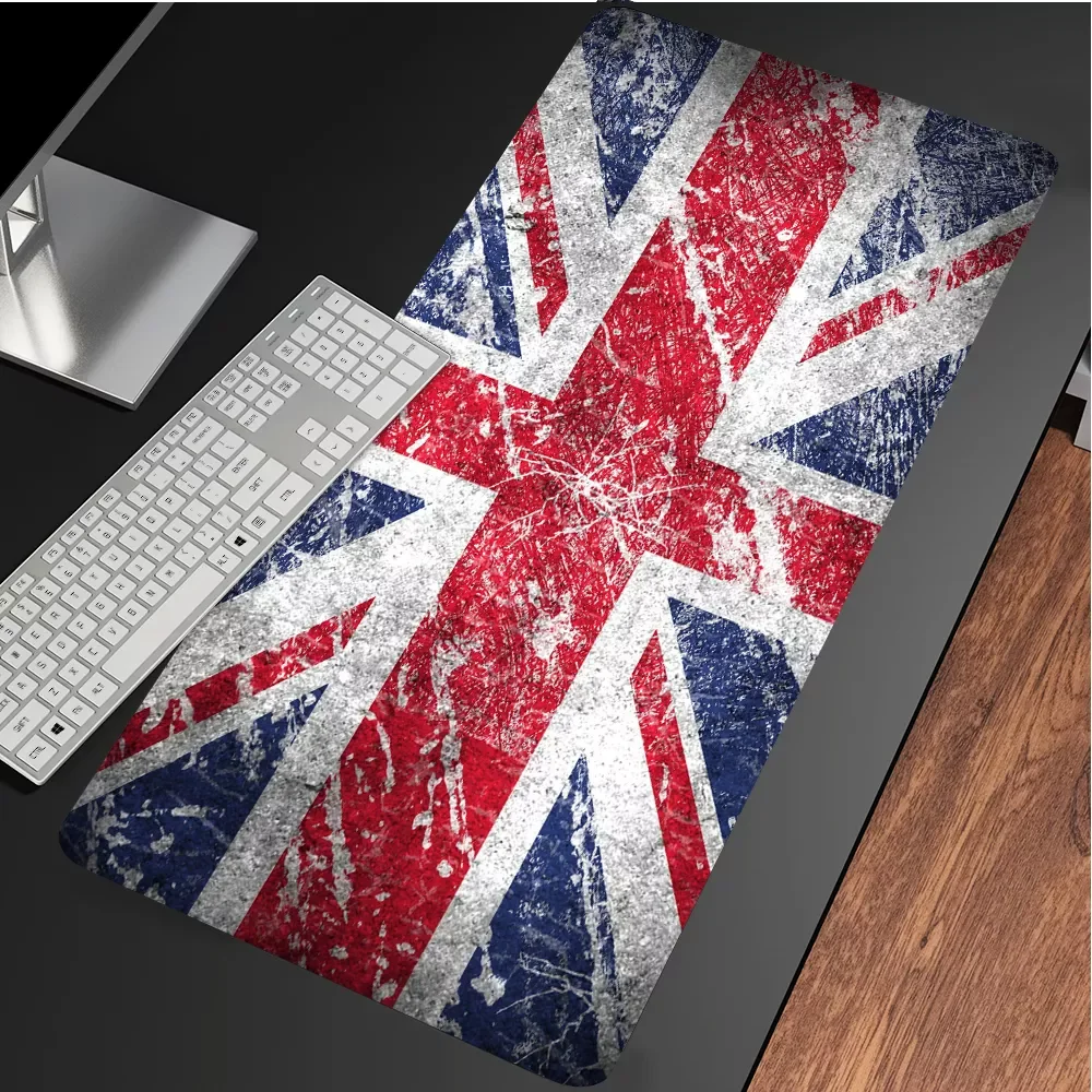 

UK Flag DIY Design Pattern Game Mousepad HD Printing Computer Gamers Locking Lock Edge Mouse Pad XXL90x40cm Keyboard PC Desk Pad
