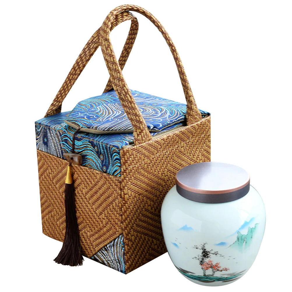 

1 Set Of Convenient Decorative Delicate Delicate Chinese Style Tea Containers Tea Canister Tea Packaging Canister