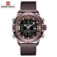 naviforce watch men sports quartz watches top luxury brand steel waterproof wristwatch with box set for sale relogio masculino