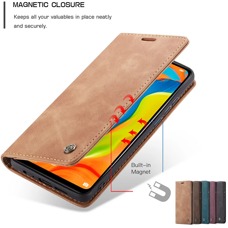 magnetic leather case for huawei p20 p30 p40 lite p50 mate30 pro p smart 2019 2021 honor10lite y7a wallet card flip phone cover free global shipping