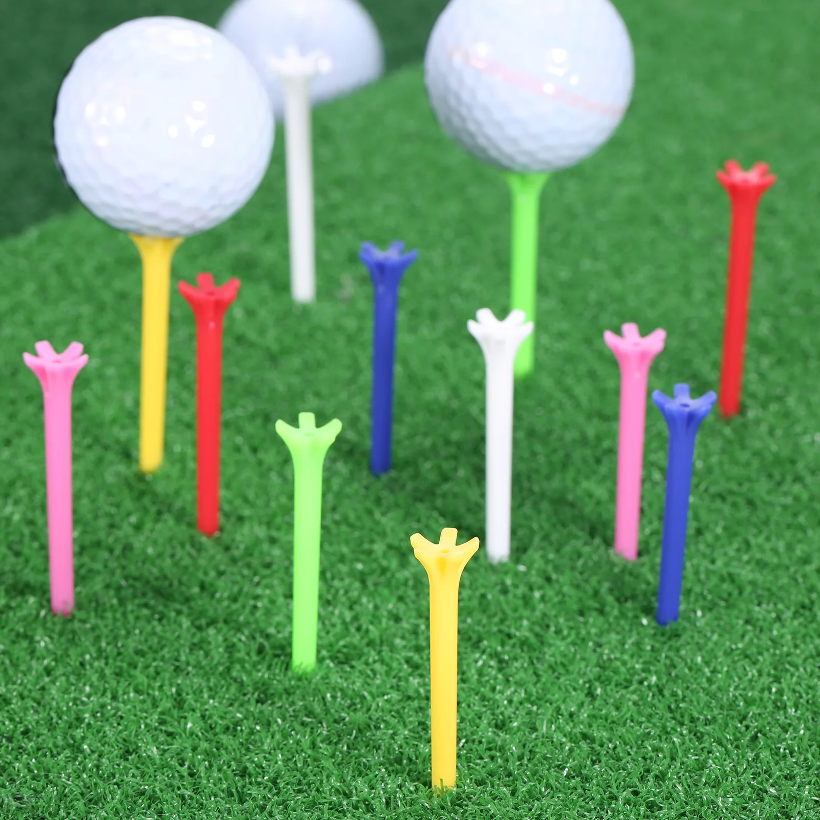 Tee 5 Claw Less Resistance Light-weighted Plastic Golf Tees Golf Lovers Gift