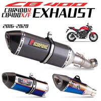 motorcycle exhaust contact middle mid pipe connector for honda 2012 2013 2014 2015 cbr500r cb500x cbr400r cb400x exhaust systems