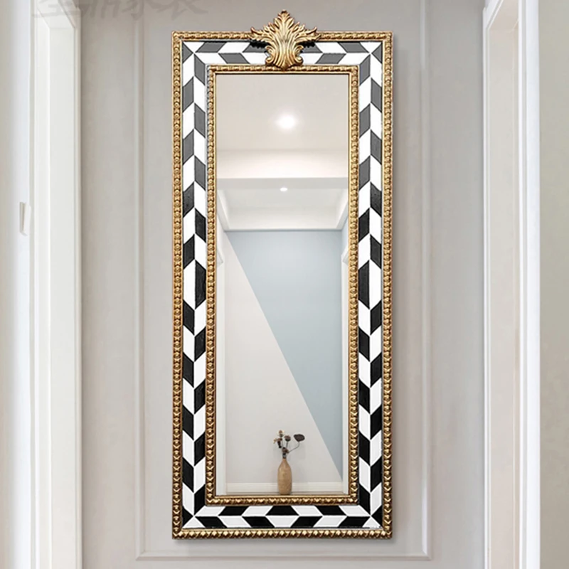 

Эстетическое декоративное зеркало, настенное Полноразмерное большое стоячее декоративное зеркало, винтажное зеркало для ванной комнаты, д...