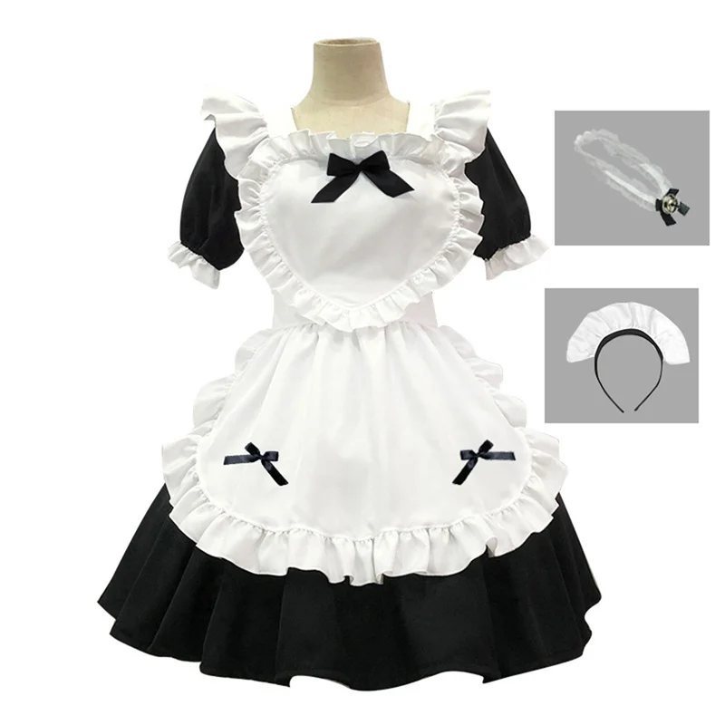 

Anime Kawaii Lolita Maid Cosplay Costume Dress Girls Woman Waitress Maid Party Stage Costumes Alice Maid Dress