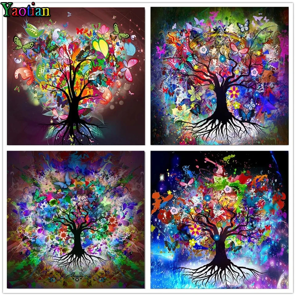 

5D DIY алмазная живопись, древо жизни, полная Алмазная вышивка Стразы, скандинавский стиль, изумительное изображение