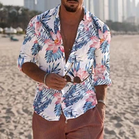 springsummer new retro mens fashion shirts casual brand dresses hawaiian beach tops short sleeves buttons plus size clothing