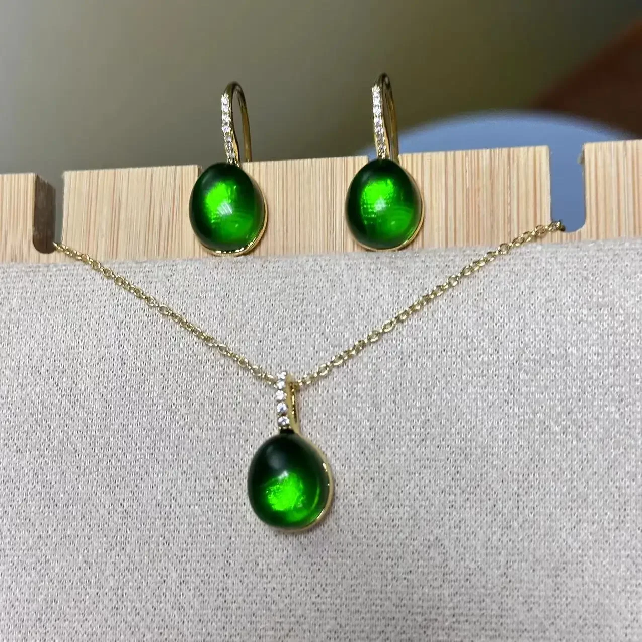 2 шт./компл. комплект ювелирных изделий 12X10 мм серег и ожерелья аметист стиль капли