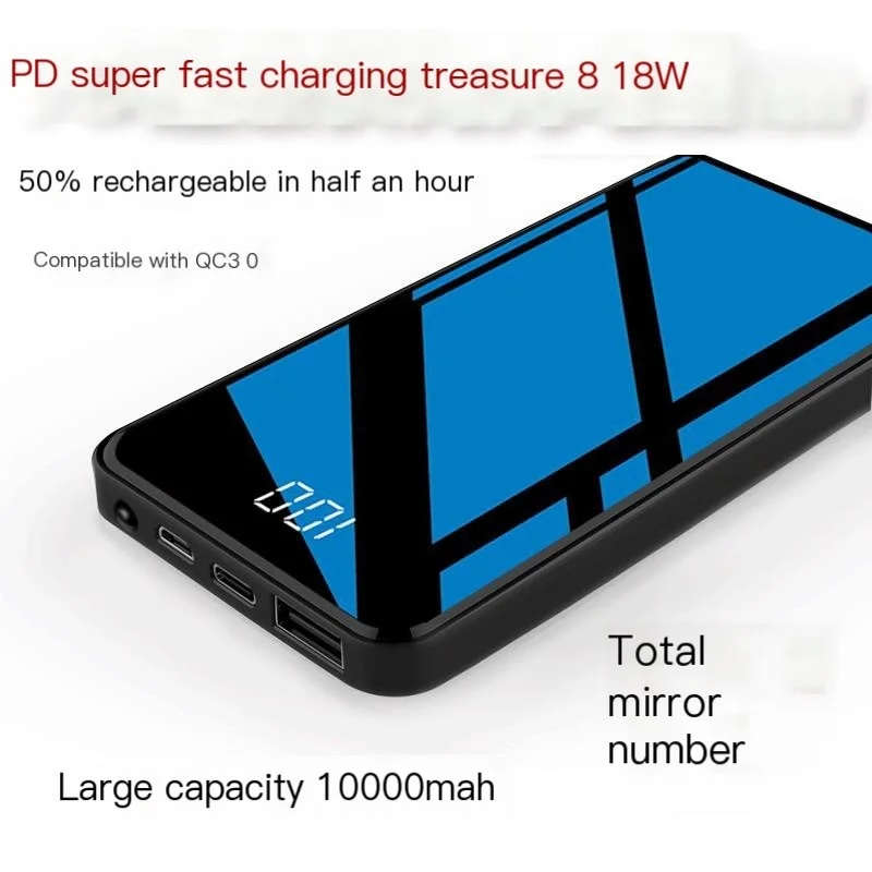 

100%Original 10000mAh Power Bank Dual Port External Battery Pack With Fast Charging For Phone Table 18w fast charge
