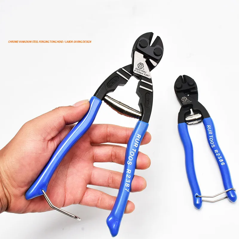 

RUR Multifunction Cable Cutter Wire Strippers CR-V Electrical Cutting Tool 6inch 8inch 10inch Cable Shear Pliers