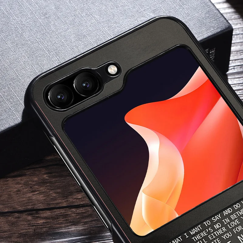 Черный матовый противоударный чехол для телефона Samsung ZFlip6 5G ZFlip5 ZFlip4 ZFlip3 Жесткий