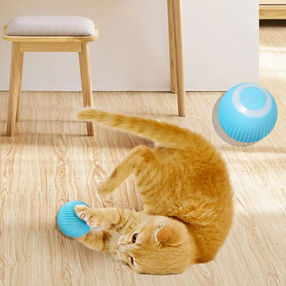 

Cute Cat Ball Toy Mute Playing Toys Funny Cat Electric Mini Automatic Cat Toy Cat Toy