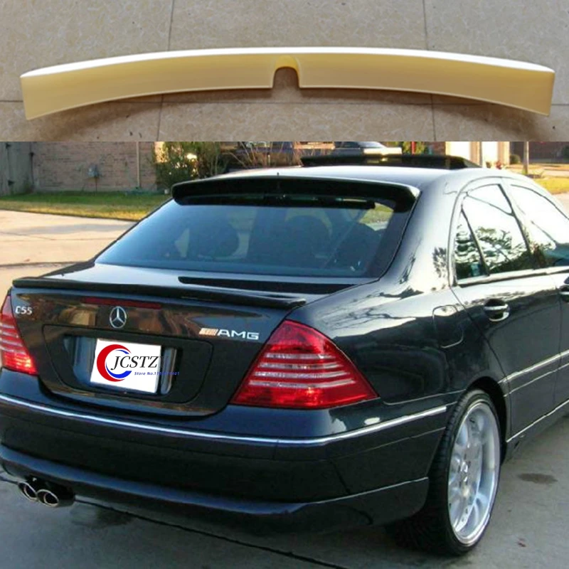 

Для Mercedes-Benz W203 AMG Style углеродного волокна Неокрашенный праймер задний спойлер на крышу автомобиля крыло 2000-2007