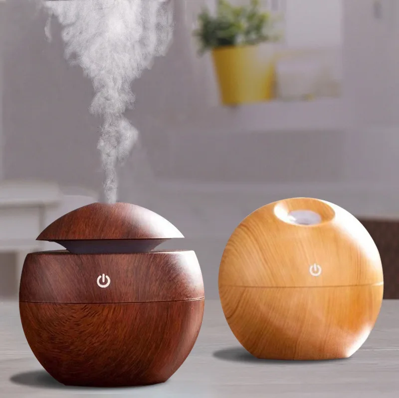 

Small Humidifier Atomization Household Creative Wood Grain USB Desktop Mute Air