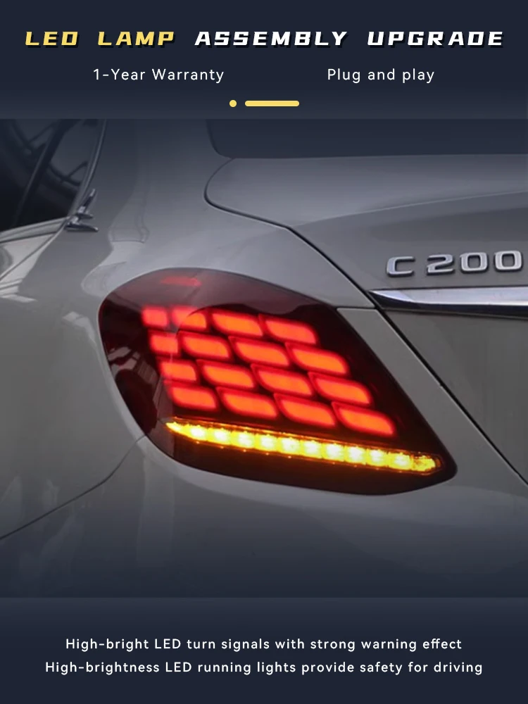 Задние фонари для Benz W205 C180 C200 C260 C300 2015-2021 модифицированная шкала дизайн дракона