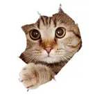 Яркая 3D наклейка на стену в виде кошки, наклейка на крышку унитаза, декоративные наклейки для ванной, туалета, наклейки с животными, искусство искусства