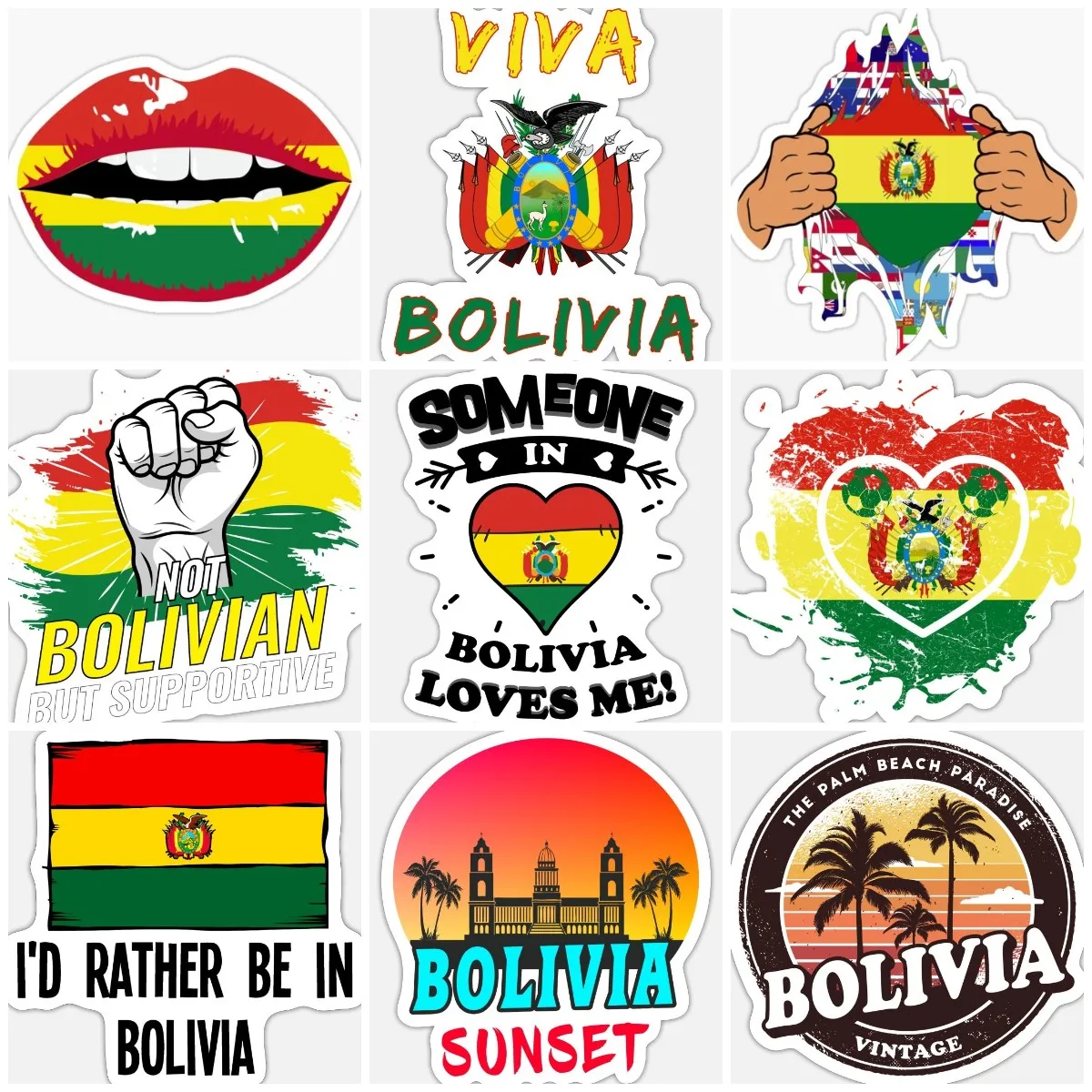 

Креативная наклейка с флагом Боливии, аксессуары для мотоциклов, наклейка на стену для ноутбука, автомобиля, окна, дома на колесах, грузовика, двери, велосипеда, стекла, корабля