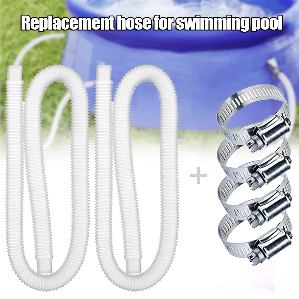 

1/2 Pcs Replacement Hose for Above Ground Pools 1.25 Inch Diameter Pool Pump Removable Switched Detachable Durable Practical