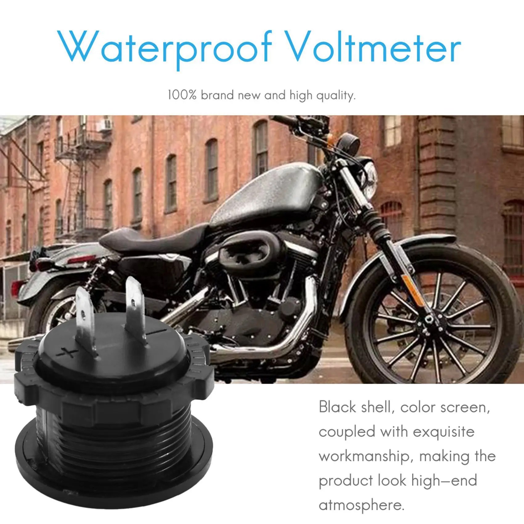 Водонепроницаемый DC12V RD цифровой вольтметр три провода транспортные средства