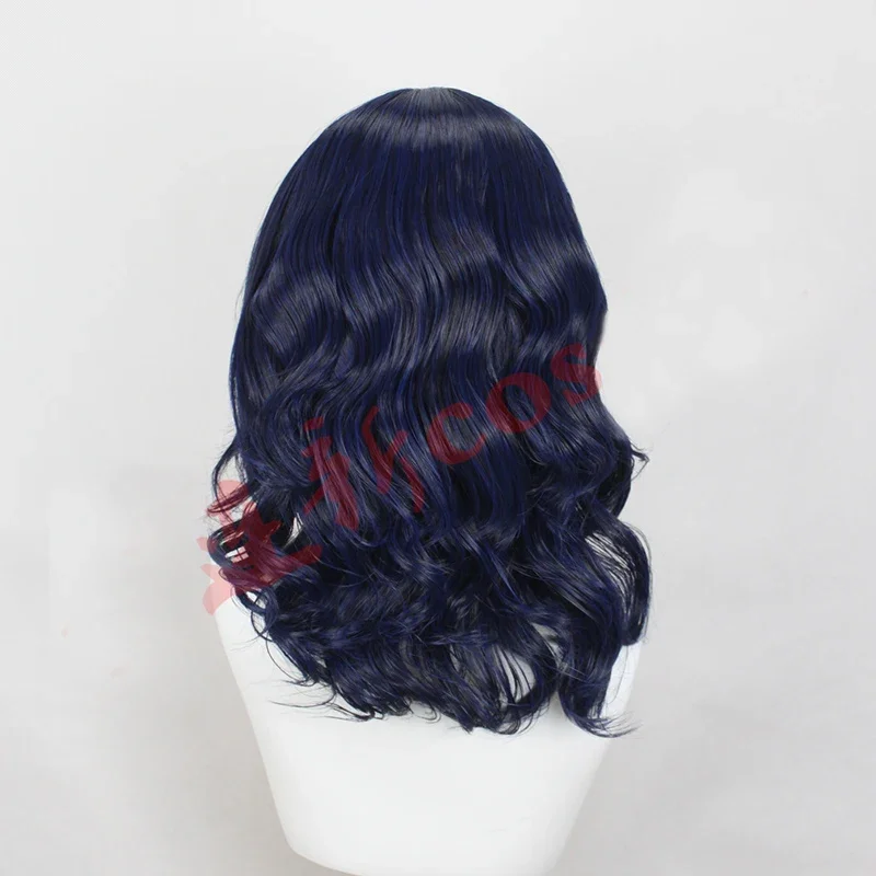 Game Yandere Simulator Oka Ruto Длинный темно-синий вьющийся волнистый парик для косплея