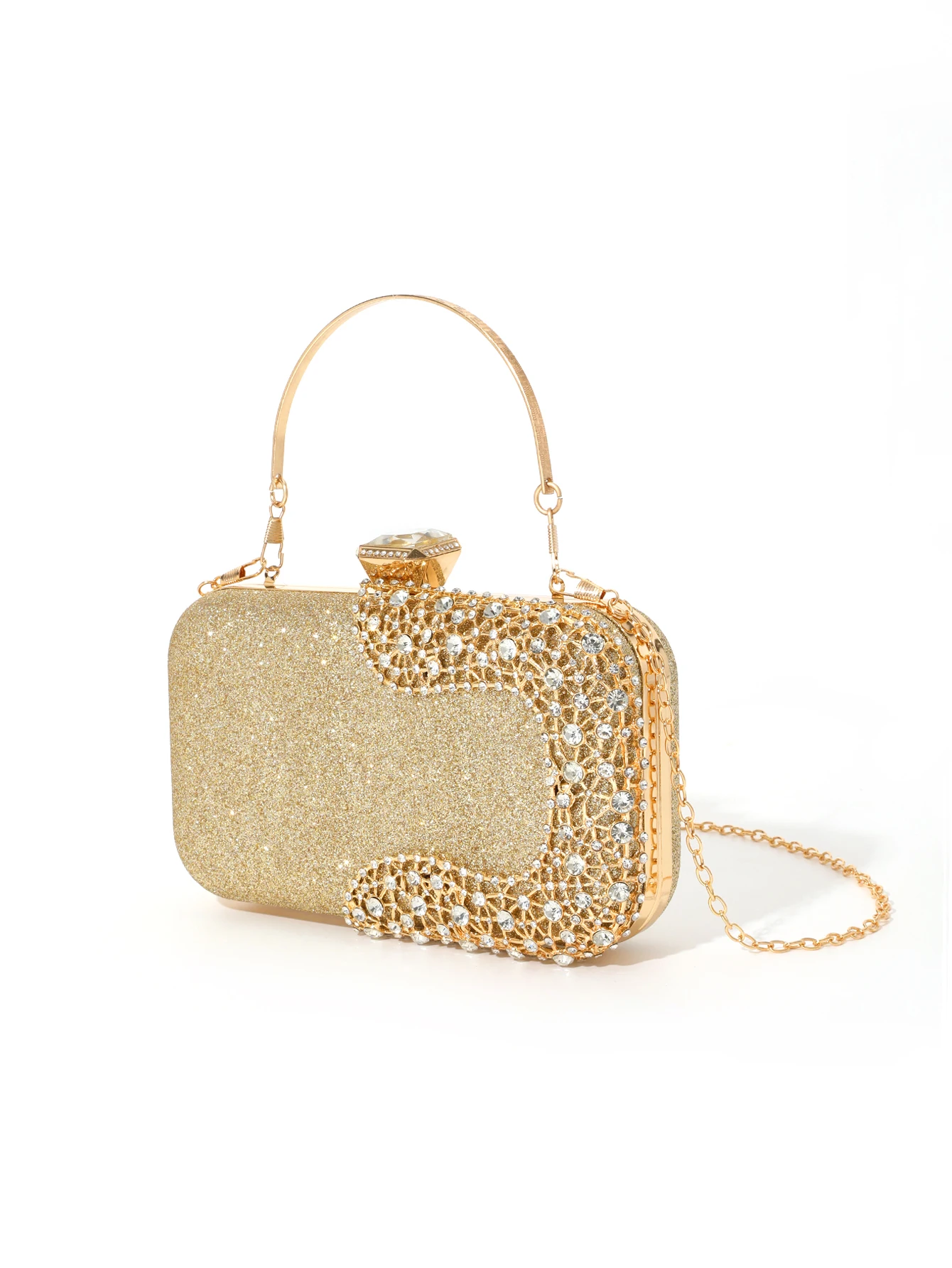 Вечерний Клатч с бриллиантами для женщин Свадебный мини-кошелек на цепочке