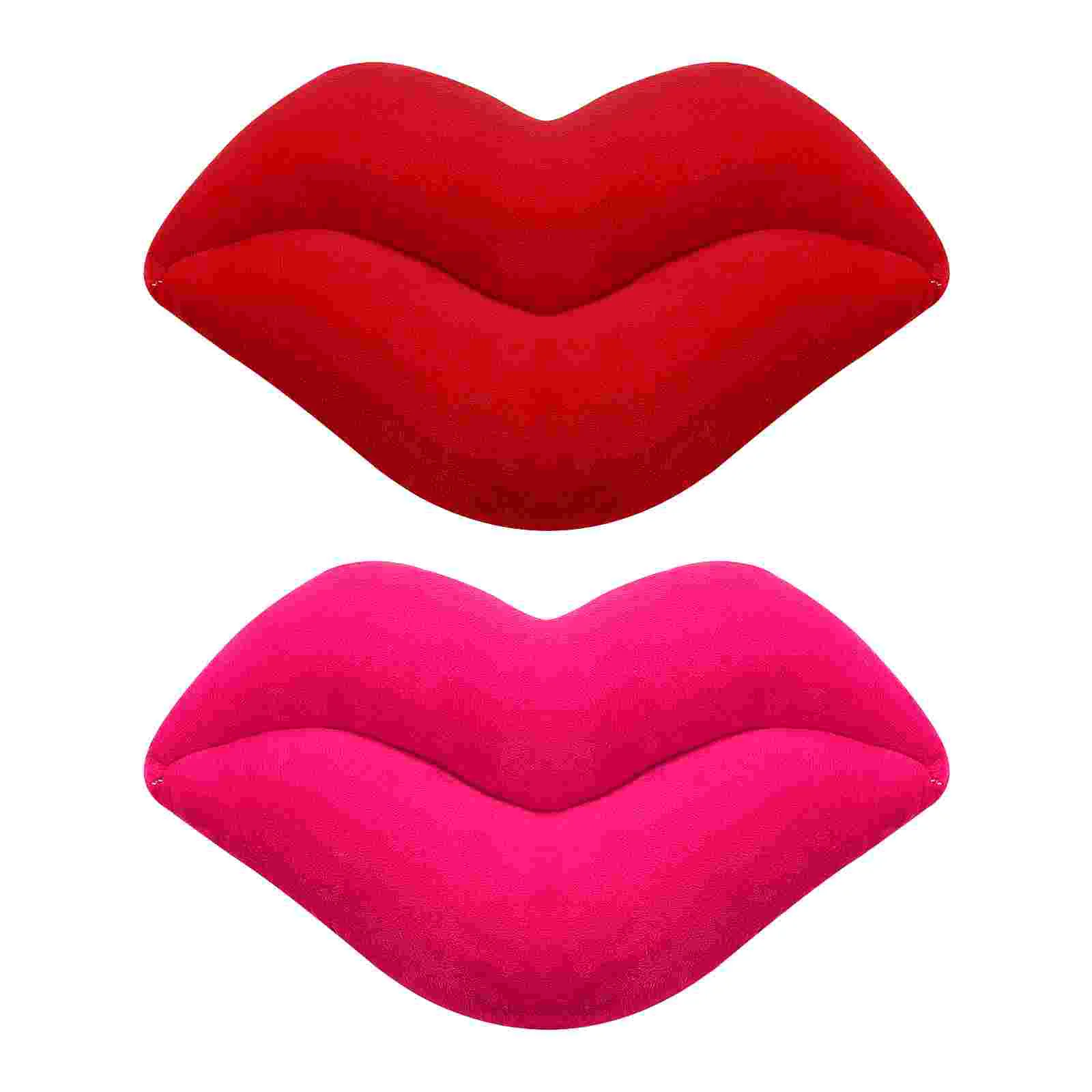 

2 Pcs Hot Room Decor Lips Pillow Bolster Bed Knot Throw Pillows Aesthetic Indie Bedroom Couch