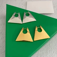 2022 fashion hot famous brand triangle 18k gold plated silver earrings women designer luxury jewelry top quality goth trend