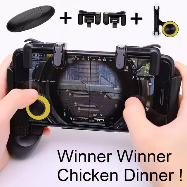 

TYPES PUBG Mobile Controller for iPhone Android Phone Game Pad Mobile Gaming Gamepad Joystick L1 R1 Triggers L1RI Fire Button