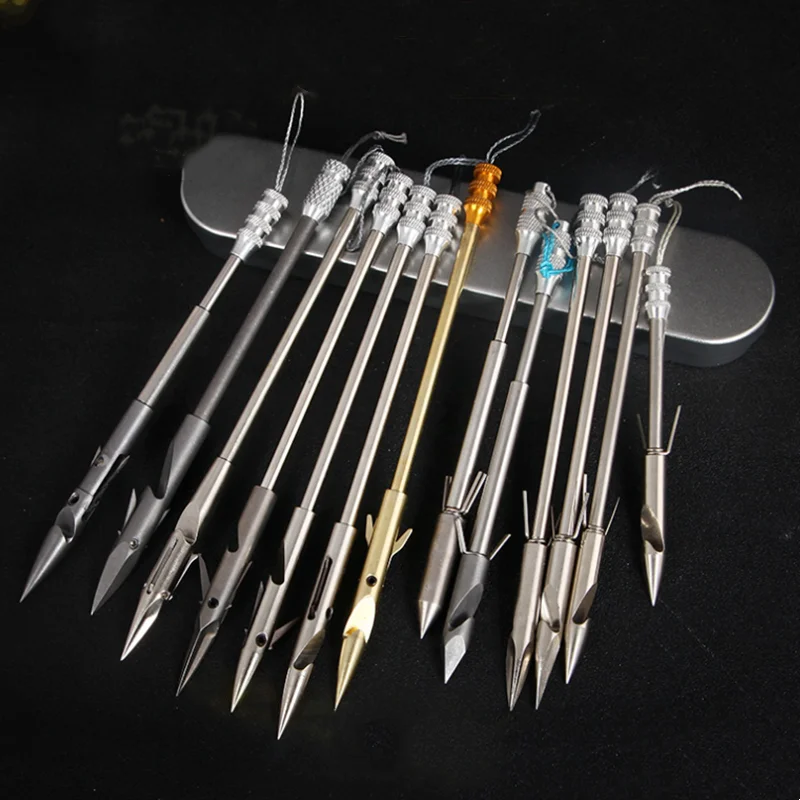 

10pcs Slingshot Arrows Fish Dart Fishing Gear Stainless Steel Arrowhead Dart Hunting Shooting slingshot Accessorie Catapult