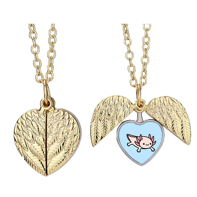 

Axolotl Vzn Heart Active Angel Wing Necklace Beautiful Pendant Fashion Jewelry