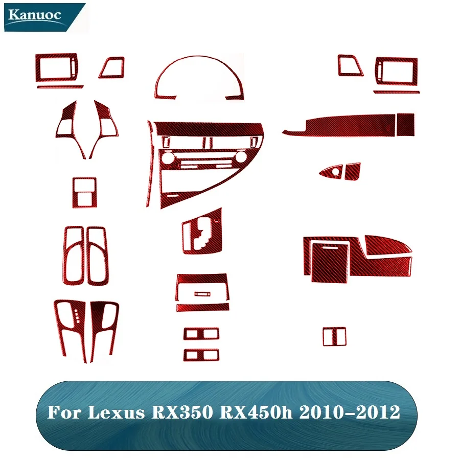 

Автомобильные декоративные аксессуары, красные наклейки из углеродного волокна для Lexus RX350 RX450h F Sport Hybrid Lexus RX 450h Hybrid 2010 2011 2012