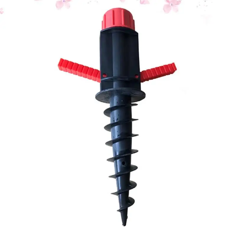 

Outdoor beach sun umbrella accessories high-end spiral ground plug Beach Screw Sand Anchor Stand Holder Gripper with Handle 32mm