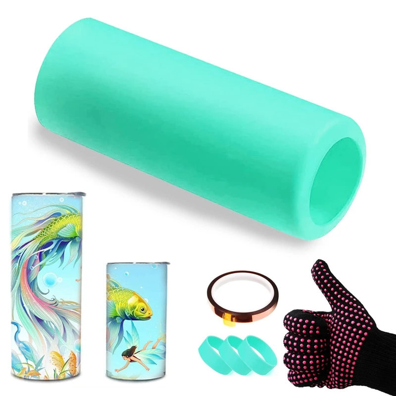 

Sublimation Glass Silicone Sleeves, Seamless Silicone Wrap 20Oz Skinny Straight Blanks Cups Tumbler Heat Press Machine