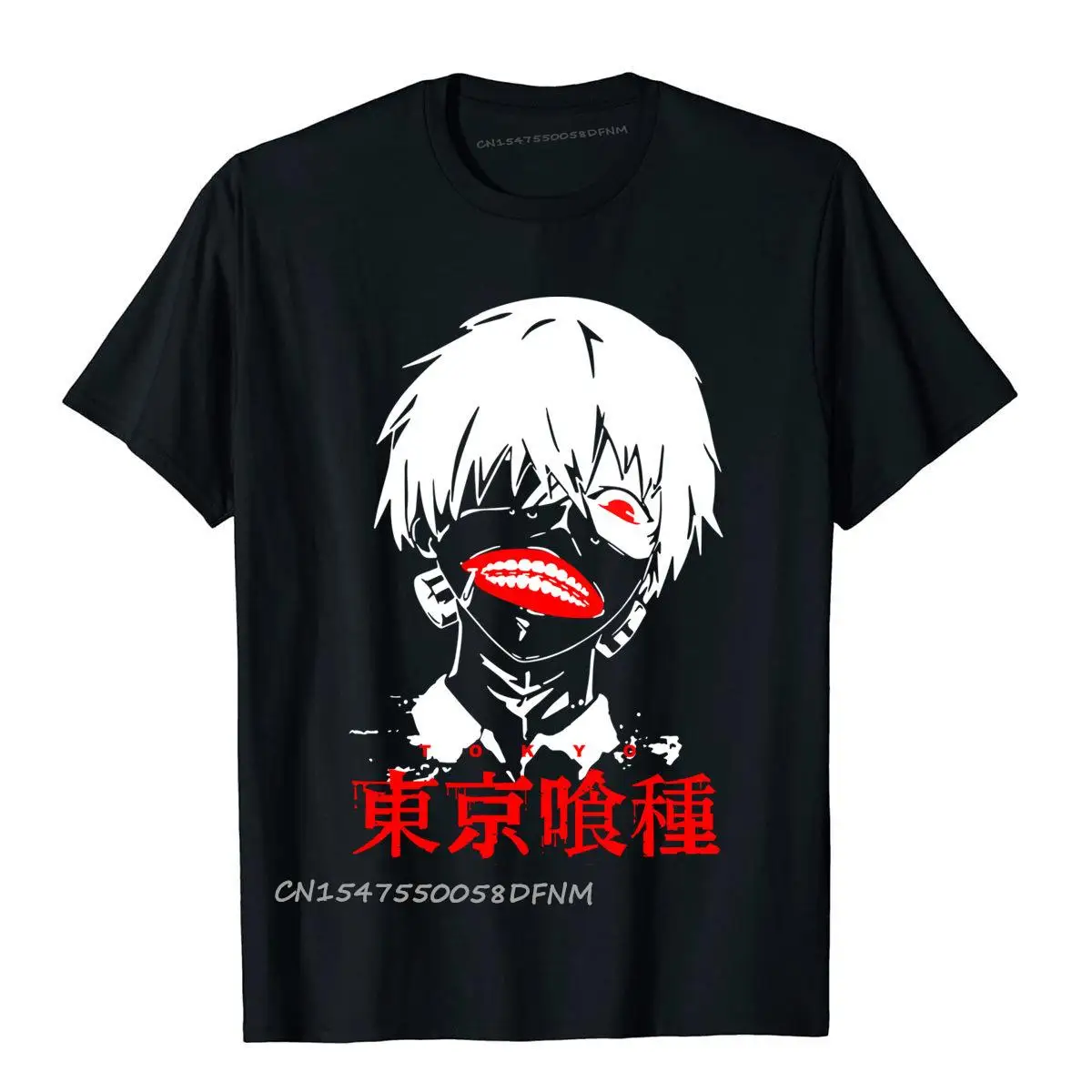 

Футболка мужская хлопковая, Классическая рубашка в японском стиле, Токийский Гуль, в японском стиле, премиум-класса