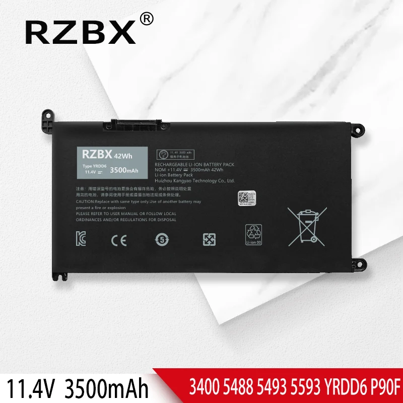 

Аккумулятор YRDD6 для ноутбука Dell Inspiron 5482 5480 5481 5485 5491 5591 5593 3583 3310 3493 2 в 1 3582 3593 3793 5584 5493 5585