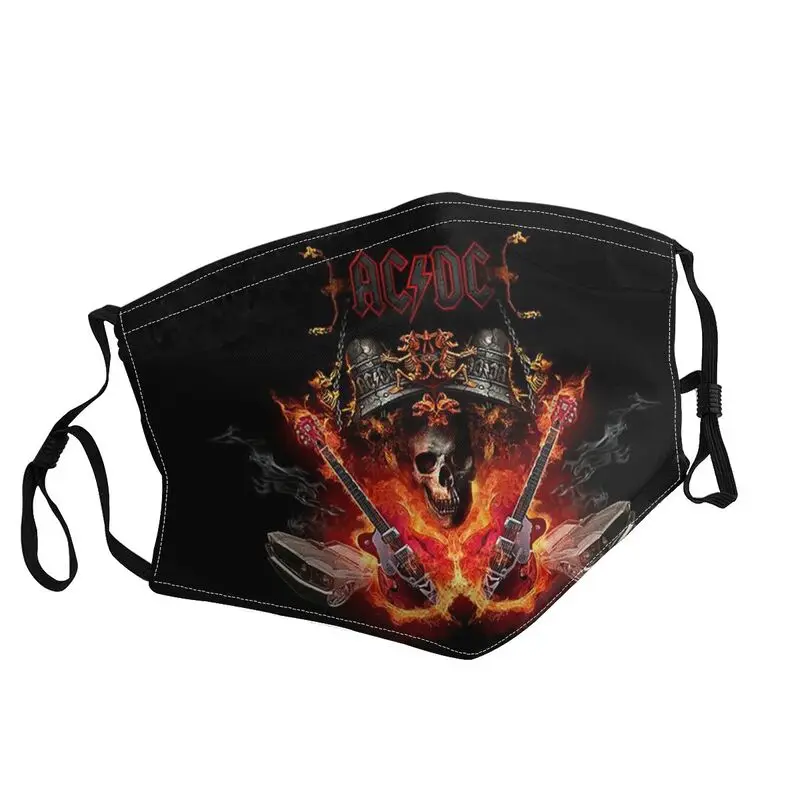 

Metal Hard Rock Dc Mask Adult Men Dustproof Australian AC DC Rock Band Mask Protection Cover Respirator Washable Mouth Muffle