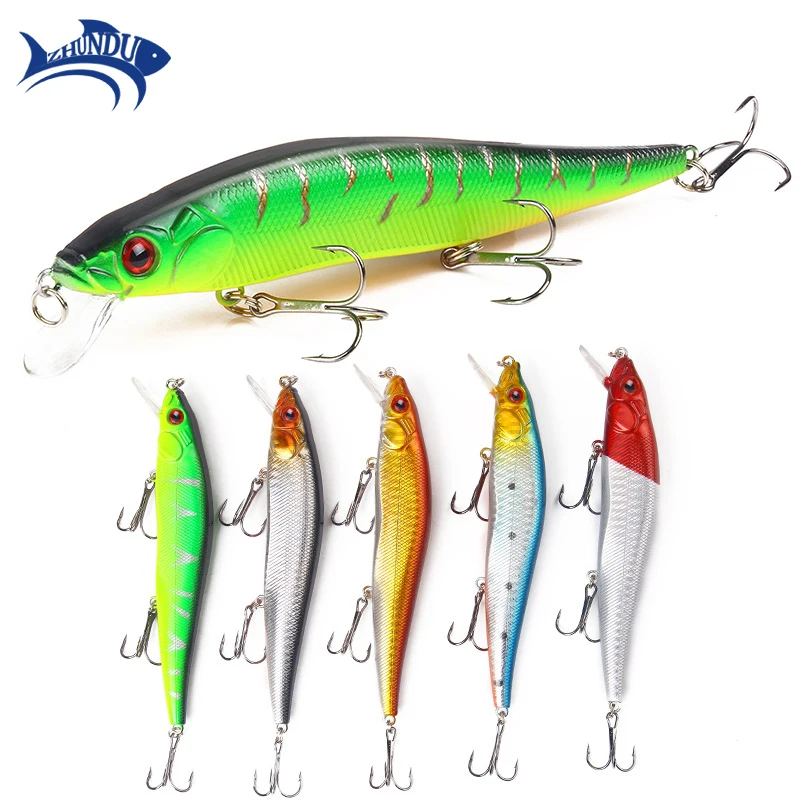

14cm/23G Minnow Luya Lures Fishhook Carp Feeder Fishing Float Baits Sea 3D Fish Artificia Spinning Tackle Gears