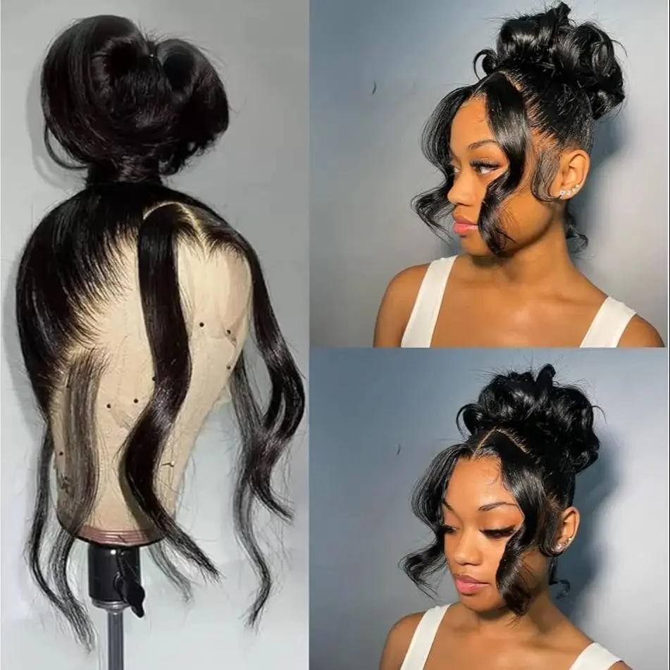 Натуральные цветные парики с объемной волной 360 полные фронтальные прозрачные на